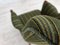 Fauteuil en Laine Verte et Bois de Teck, Danemark, 1960s 16