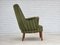Fauteuil en Laine Verte et Bois de Teck, Danemark, 1960s 17