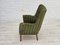 Fauteuil en Laine Verte et Bois de Teck, Danemark, 1960s 15