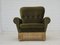 Dänischer Sessel mit Möbelvelours & Beinen aus Eschenholz, 1970er 1