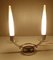 Französische Art Deco Tischlampen aus Chrom & Glas, 2er Set 6