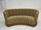 Danish 3-Seater Banan Sofa in Green Furniture Velour, 1960s, Image 1