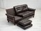 Scandinavian 3-Seater Sofa in Furniture Leather, Teak Wood Legs & Bent Wood, 1970s, Image 10