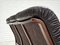 Scandinavian 3-Seater Sofa in Furniture Leather, Teak Wood Legs & Bent Wood, 1970s, Image 4
