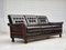 Scandinavian 3-Seater Sofa in Furniture Leather, Teak Wood Legs & Bent Wood, 1970s, Image 14