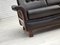 Scandinavian 3-Seater Sofa in Furniture Leather, Teak Wood Legs & Bent Wood, 1970s 12