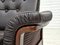 Scandinavian 3-Seater Sofa in Furniture Leather, Teak Wood Legs & Bent Wood, 1970s, Image 7