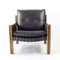 Brown Leather and Walnut Lounge Chairs from Ton, Former Czechoslovakia, 1990s, Set of 2 3