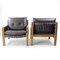 Brown Leather and Walnut Lounge Chairs from Ton, Former Czechoslovakia, 1990s, Set of 2 18