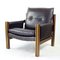 Brown Leather and Walnut Lounge Chairs from Ton, Former Czechoslovakia, 1990s, Set of 2 9