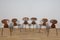 Ant Chairs Model 3101 in Teak by Arne Jacobsen for Fritz Hansen, Denmark, 1970s, Set of 6 3