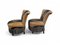 Sessel aus Senfgelbem & Blauem Stoff, 1950er, 2er Set 2