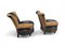 Sessel aus Senfgelbem & Blauem Stoff, 1950er, 2er Set 4