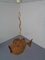 French Handmade Wicker Fish Ceiling Lamp, 1960s 7