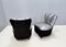 Vintage Sessel mit Holographischem Bezug aus Stoff, 1950er, 2er Set 6