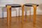 X600 Hocker oder Beistelltische von Alvar Aalto für Artek, Finnland, 1950er, 2er Set 7