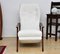 Fauteuil avec Repose-Pieds Pliant en Bouclé Crème, 1960s 2