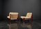 Brutalistische Sessel aus Kiefernholz & Leder von Carl Straub, 1960er, 5er Set 18