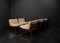 Fauteuils Brutaliste en Pin et Cuir par Carl Straub, 1960s, Set de 5 7