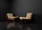 Brutalist Lounge Chairs in Pine and Leather by Carl Straub, 1960s, Set of 5 13