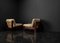 Brutalist Lounge Chairs in Pine and Leather by Carl Straub, 1960s, Set of 5 14