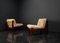 Brutalist Lounge Chairs in Pine and Leather by Carl Straub, 1960s, Set of 5 15