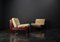 Brutalistische Sessel aus Kiefernholz & Leder von Carl Straub, 1960er, 5er Set 17