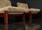 Brutalist Lounge Chairs in Pine and Leather by Carl Straub, 1960s, Set of 5 37