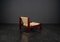 Brutalist Lounge Chairs in Pine and Leather by Carl Straub, 1960s, Set of 5 34