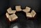Brutalist Lounge Chairs in Pine and Leather by Carl Straub, 1960s, Set of 5 50