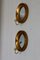Appliques Mid-Century en Bois Doré avec Miroirs, Suède, Set de 2 1