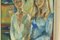 Elisita, Sisters, 1970s, Oil Painting, Framed 10