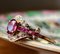 Edwardian Ruby and Diamond Cluster Ring, 1910s, Image 3