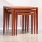 Tables Gigognes Mid-Century par Severin Hansen pour Haslev Møbelsnedkeri, Danemark, 1960s, Set de 3 1