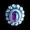 Bague cabochon victorienne en améthyste et diamant taille rose. 19ème Siècle, 1850 10