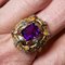 Modernistischer Jugendstil Amethyst Ring mit Emaille und Diamanten, 1900er 7