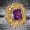 Modernistischer Jugendstil Amethyst Ring mit Emaille und Diamanten, 1900er 4