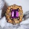 Modernistischer Jugendstil Amethyst Ring mit Emaille und Diamanten, 1900er 11