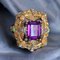 Modernistischer Jugendstil Amethyst Ring mit Emaille und Diamanten, 1900er 5