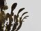Lámpara de araña de media cesta con cinco luces de bronce y cerámica española, años 60, Imagen 5