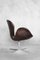 Mid-Century Modern Danish Brown Leather Swan Chair by Arne Jacobsen for Fritz Hansen, 1958, Image 11