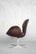 Mid-Century Modern Danish Brown Leather Swan Chair by Arne Jacobsen for Fritz Hansen, 1958, Image 25