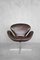 Mid-Century Modern Danish Brown Leather Swan Chair by Arne Jacobsen for Fritz Hansen, 1958, Image 5