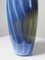 Vintage Rauchglasvase mit Murano Seifenblase Opalin 7