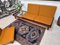 Modular Sofa TV 161 with Removable Seats in Teak & Woven Cane Including Cushion Pads and Ceramic Tray by Hans Olsen for Bramin, Denmark 1957, Image 26