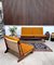 Modular Sofa TV 161 with Removable Seats in Teak & Woven Cane Including Cushion Pads and Ceramic Tray by Hans Olsen for Bramin, Denmark 1957, Image 31