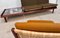 Modular Sofa TV 161 with Removable Seats in Teak & Woven Cane Including Cushion Pads and Ceramic Tray by Hans Olsen for Bramin, Denmark 1957, Image 5