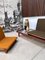 Modular Sofa TV 161 with Removable Seats in Teak & Woven Cane Including Cushion Pads and Ceramic Tray by Hans Olsen for Bramin, Denmark 1957, Image 16