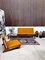 Modular Sofa TV 161 with Removable Seats in Teak & Woven Cane Including Cushion Pads and Ceramic Tray by Hans Olsen for Bramin, Denmark 1957, Image 29