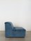 Sillones de terciopelo azul, Italia, años 70. Juego de 3, Imagen 9
